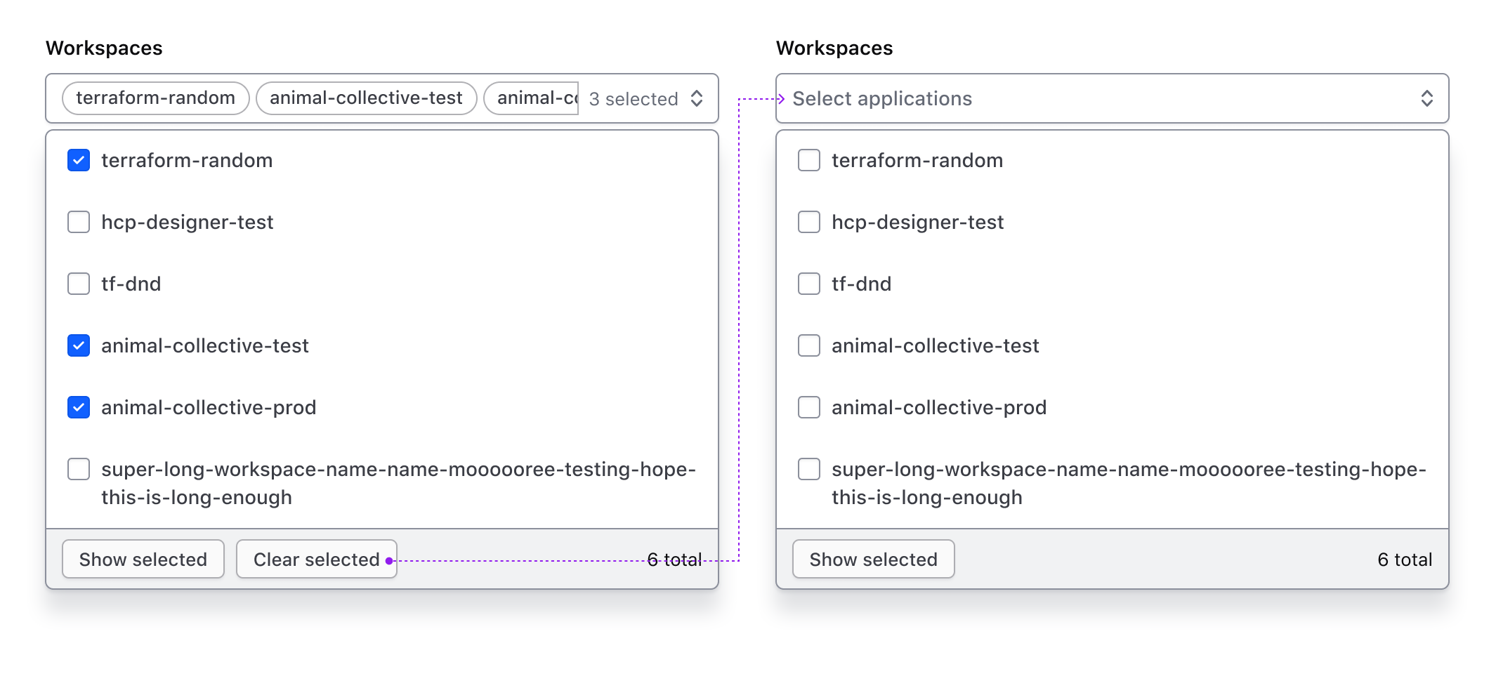 Flow showing the behavior of the clear selected button and how it reverts the Super Select's state to the default one